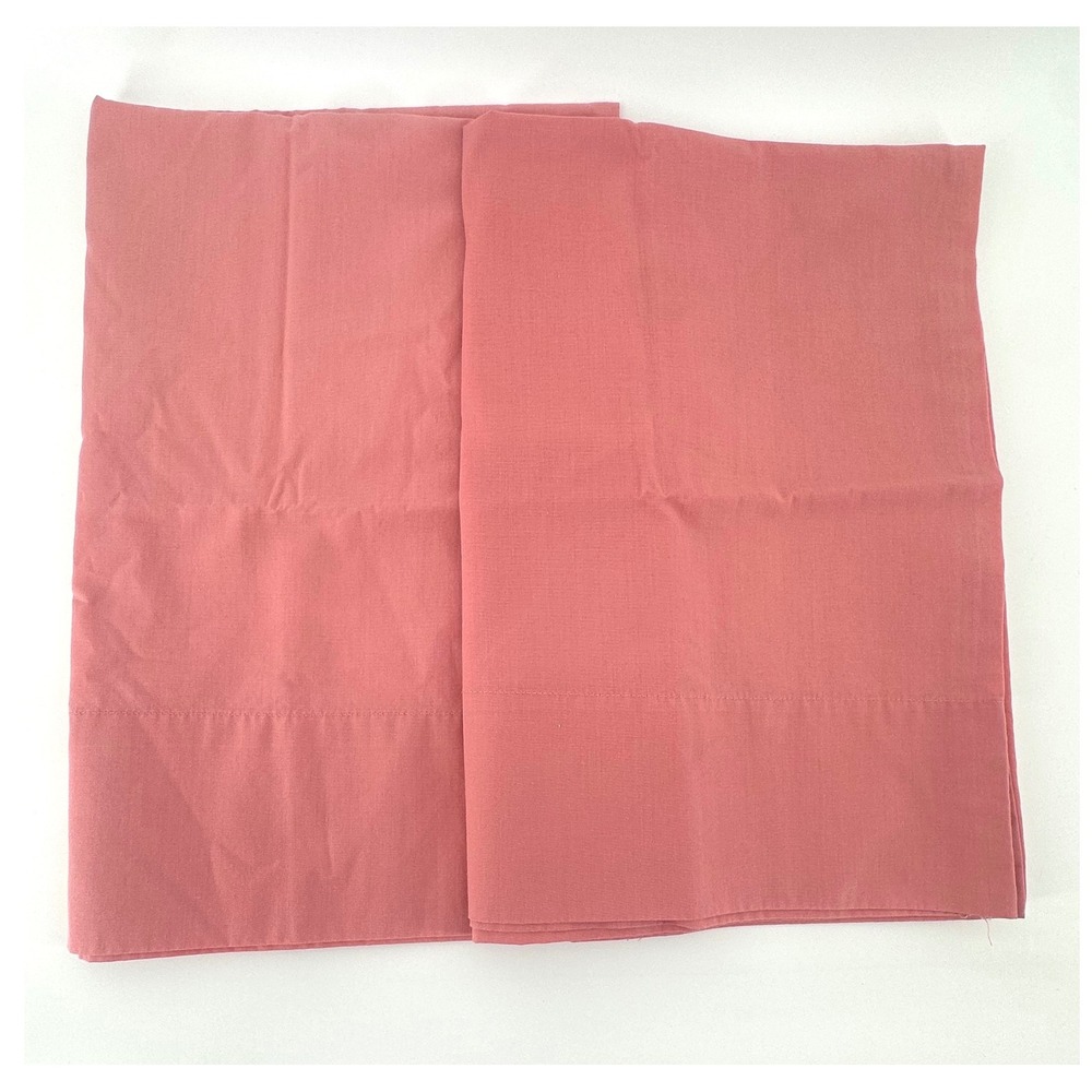 Mainstays Standard Pillowcase Pair Pink Cotton Blend Solid‎ Bedding Cottagecore